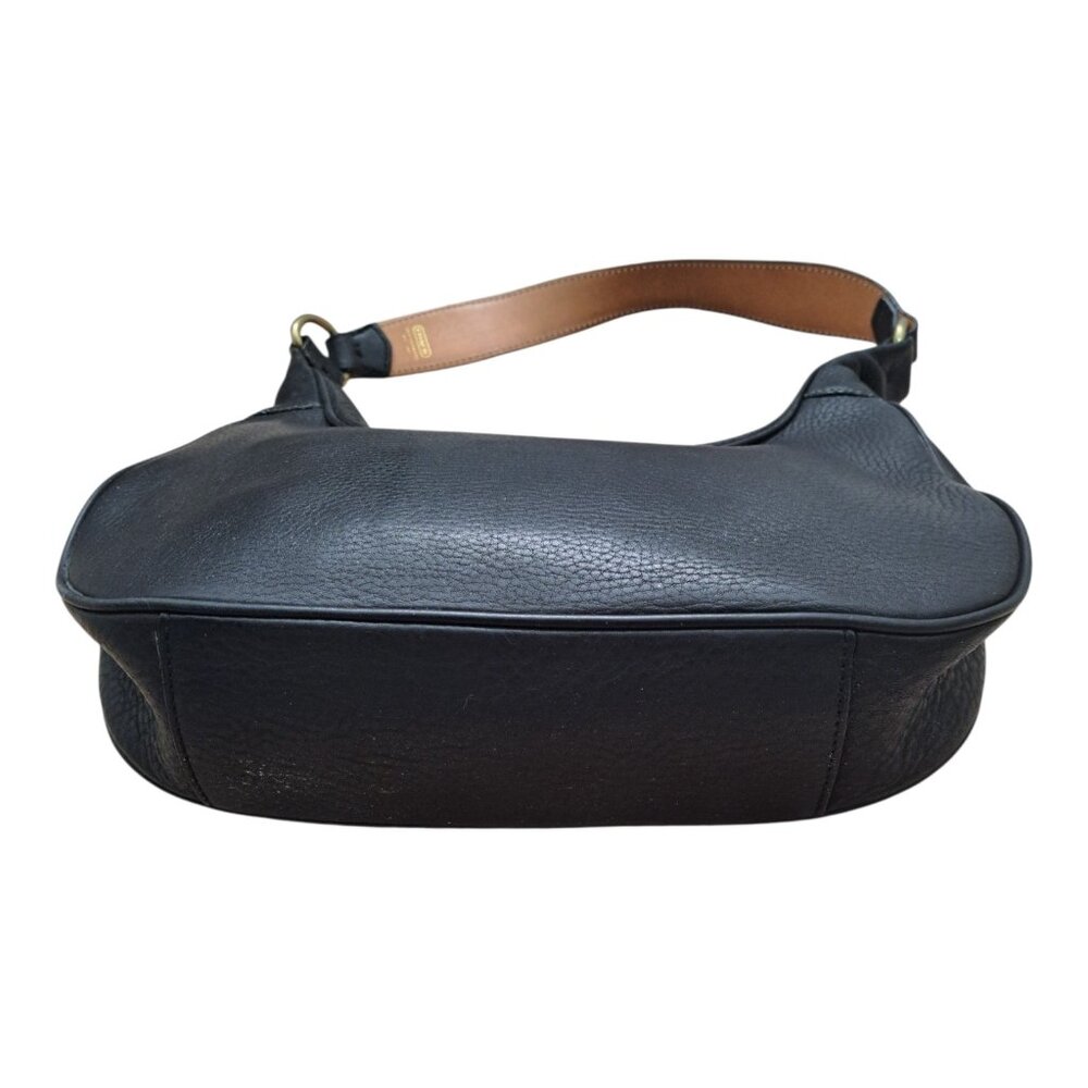 Coach Women's Vintage Black leather Shoulder Hobo Bag Purse C Lining 9624 - Picture 6 of 11